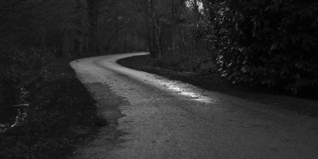 Halloween haunted road