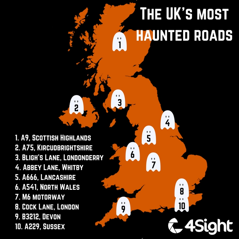 The UKs most haunted roads - Halloween - The most haunted roads in the UK